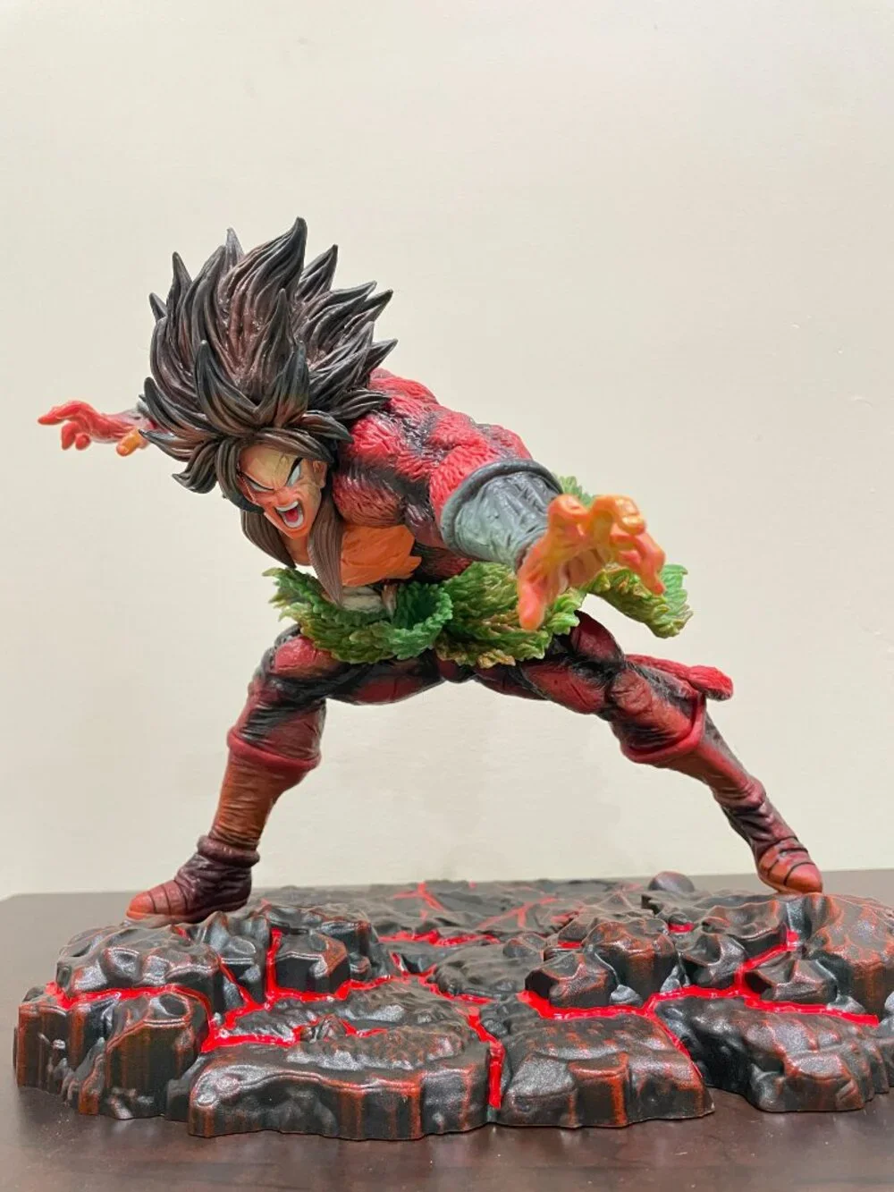 Dragon Ball Broly Statue Base Figure Gift Super Saiyan 4 Collection Toy Anime